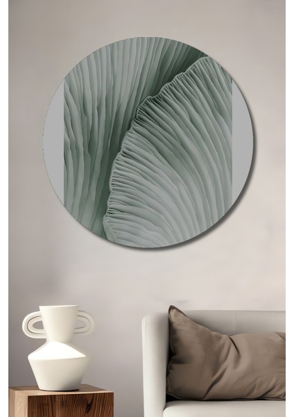 Dekoratif Ahşap Yuvarlak Tablo Doğa Dokusu