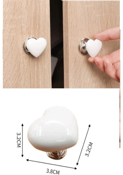 4 Adet Kalp Şekilli Yapışkanlı Çekmece Tutucu Dolap Gardırop Tutacak Kapı Pencere Çekmece Kulp indirimleri