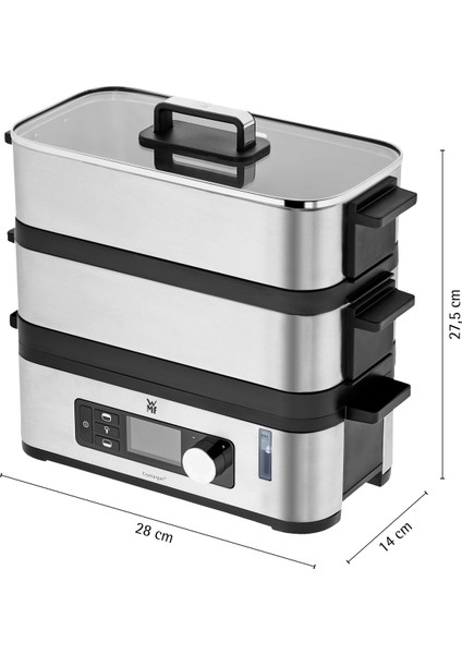 Kitchenminis Çelik 4 Bölmeli Buharlı Pişirici modelleri