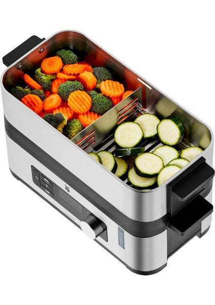 Kitchenminis Çelik 4 Bölmeli Buharlı Pişirici