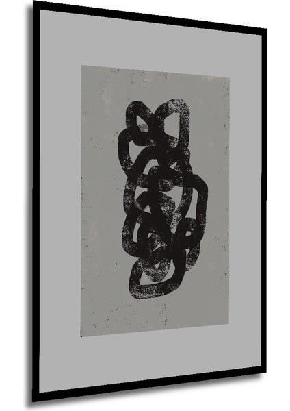 Dekoratif Ahşap Dikdörtgen Tablo Soyut Çizgiler Çerçeve Görünümlü modelleri