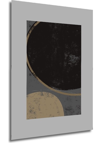 Dekoratif Ahşap Dikdörtgen Tablo Soyut Daireler modelleri