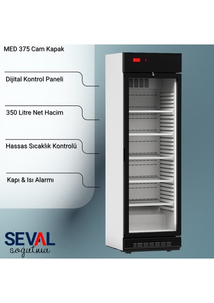 Med375 Medikal Eczane Aşı ve İlaç Soğutucu Muhafaza Dolabı fiyatları