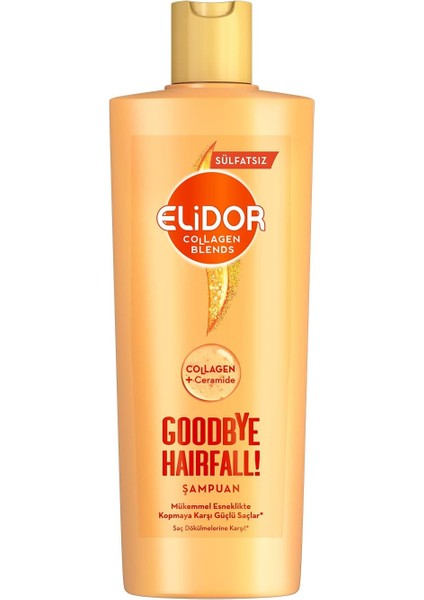 Elidor Collagen Blends Sülfatsız Saç Bakım Şampuanı Goodbye Hairfall Saç Dökülmelerine Karşı 350 ml modelleri