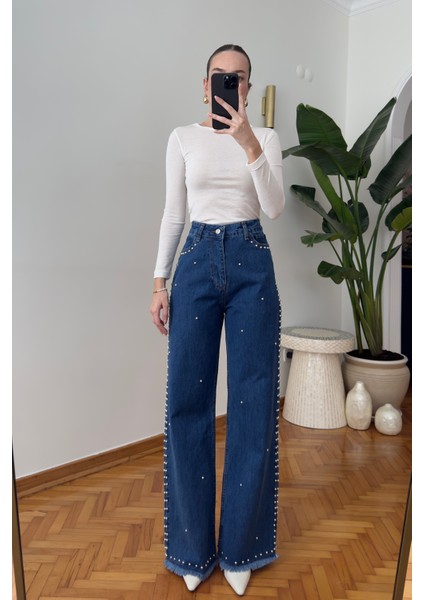 Sonsuz Kumaş Bisiklet Yaka Bluz- Beyaz