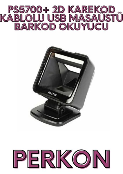 PS5700+ 2d Karekod Kablolu USB Masaüstü Barkod Okuyucu indirimleri