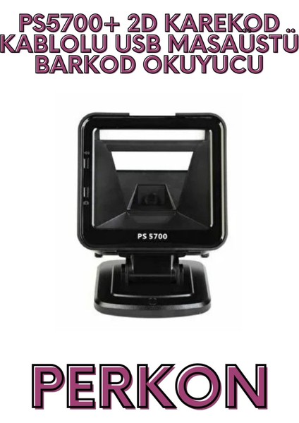 PS5700+ 2d Karekod Kablolu USB Masaüstü Barkod Okuyucu