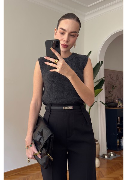 Orj Marka Triko Yeni Sezon Süveter- Antrasit