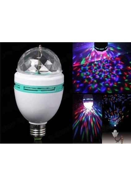 Döner Başlıklı Renkli Disko Ampul Priz Aparatı Hediyeli fiyatları