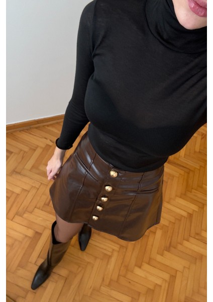 Sonsuz Kumaş Balıkçı Yaka Bluz- Siyah