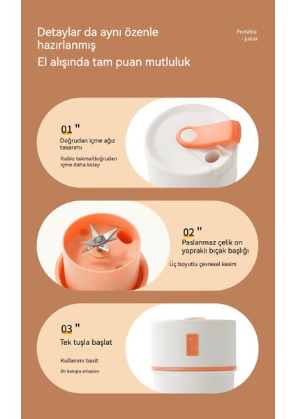 Taşınabilir Küçük Çok Fonksiyonlu Kablosuz Meyve Sıkacağı (Yurt Dışından) fiyatları