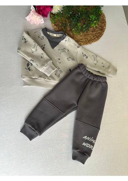 Erkek Bebek/çocuk Hayvan Desenli Polar Takım fiyatları