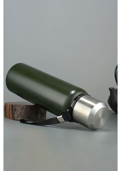 304 L Çelik 750 ml Yeşil Kamp Piknik Termos Tutmalı Termos CIN491YS indirimleri