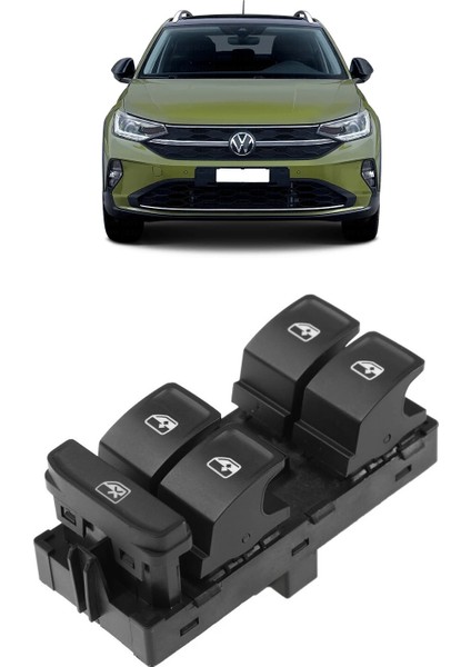 Vw Volkswagen Taigo 2022-2025 Uyumlu Ön Sol Kapı Dörtlü Cam Açma Düğmesi 5G0959857