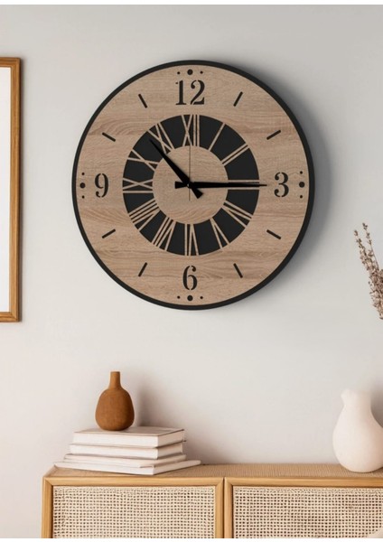 Modern Ahşap Duvar Saati Sağlam **çok Şık** ve Birarada..no:67 fiyatları