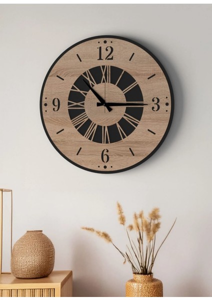 Modern Ahşap Duvar Saati Sağlam **çok Şık** ve Birarada..no:67 modelleri