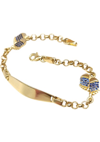 Çocuk Isim Yazılabilir Bileklik 14 Ayar Altın Hd Videolu