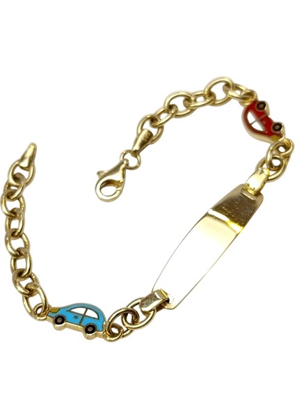 Çocuk Isim Yazılabilir Bileklik 14 Ayar Altın Hd Videolu