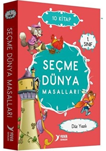 1. Sınıf Seçme Dünya Masalları Düz Yazılı 10 Kitap Eğlenceli Hikayeler fiyatları