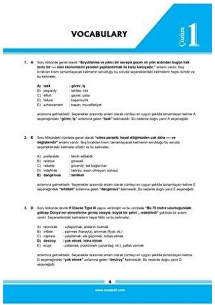 YDS Tamamı Çözümlü Modüler Soru Bankası Set Mesleki Hazırlık İçin 2023 Yayınlı