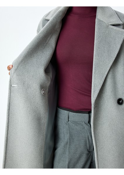 Cepli Düğmeli Kruvaze Uzun Oversize Kaban indirimleri