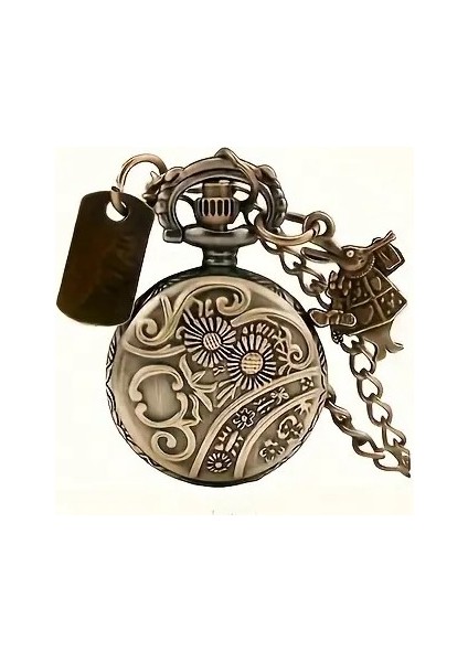 Retroruhu Kadınlar Için Wintage Bronz Saatli Kolye fiyatları