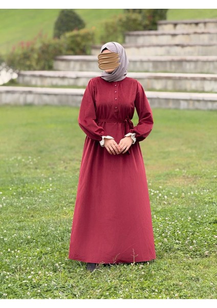 Ankanoor Garnili Kadife Elbise ANKA255112