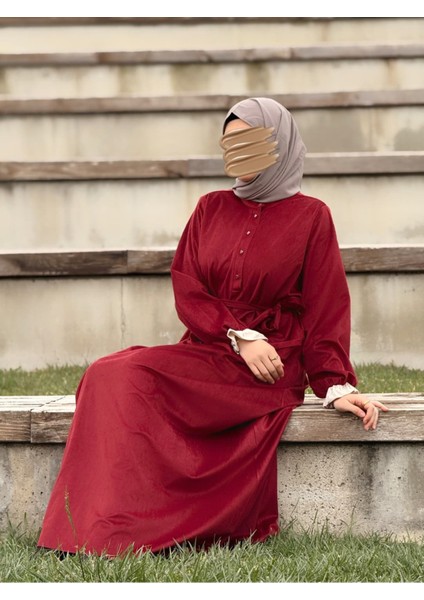 Ankanoor Garnili Kadife Elbise ANKA255112