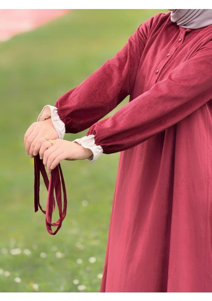 Ankanoor Garnili Kadife Elbise ANKA255112