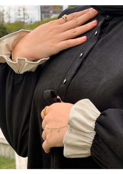 Ankanoor Garnili Kadife Elbise ANKA255112