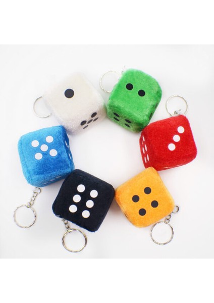 Peluş Zar Anahtarlık - Çanta - Araba Süsü modelleri