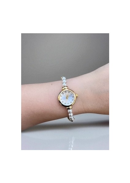 Kadın Saati Metal Kasa Oval Tasarım Suya Dayanıklı Altın Renk 18 mm fırsatları