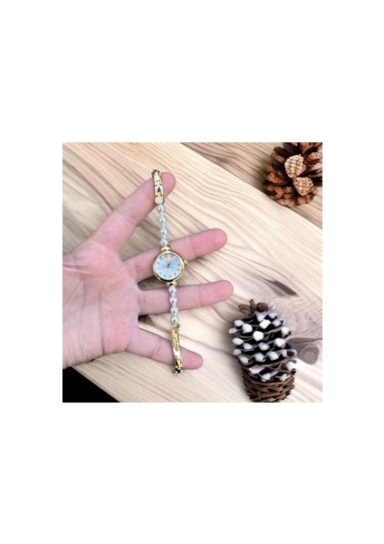 Kadın Saati Metal Kasa Oval Tasarım Suya Dayanıklı Altın Renk 18 mm indirimleri