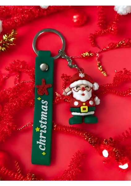 Noel Baba Figürlü Yılbaşı Temalı Anahtarlık – Christmas Hediyelik Silikon anahtarlık modelleri