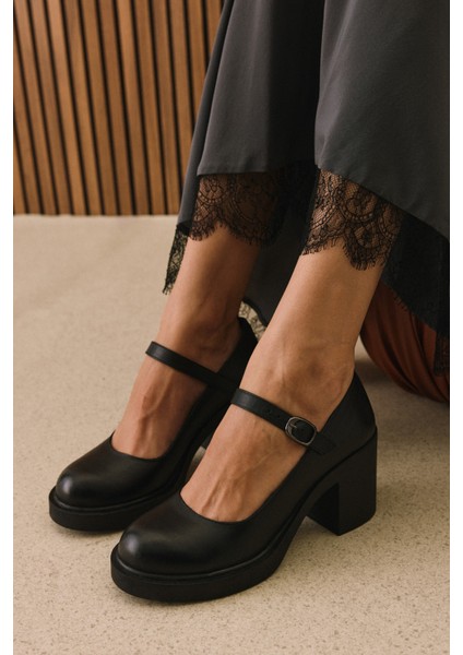 , Kadın Hakiki Deri Ayakkabı 1531050Z25101802Y Siyah modelleri