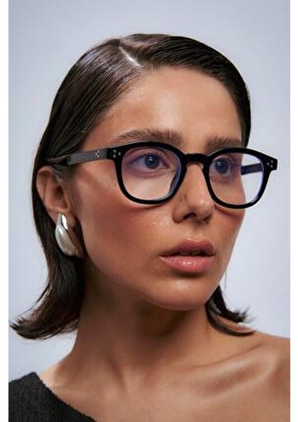 Ashilla Kadın Koruma Gözlüğü UV 400 Siyah Polikarbon Çerçeve ile