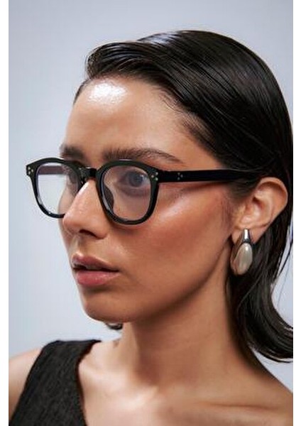 Ashilla Kadın Koruma Gözlüğü UV 400 Siyah Polikarbon Çerçeve ile