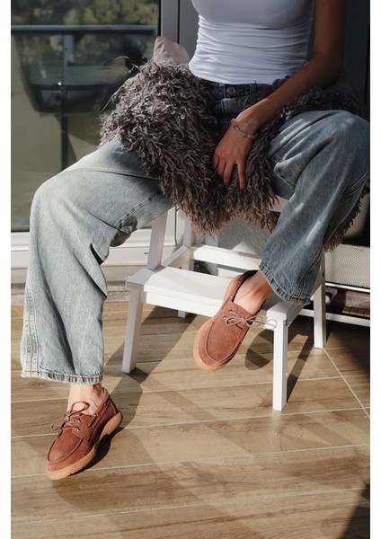 Kadın Deri Bağlamalı Loafer Günlük Ayakkabı Enita fiyatları