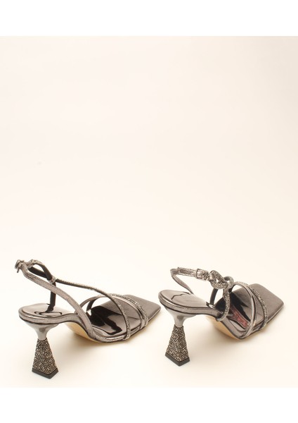 Idil Platin Ayna Taşlı Kadın Topuklu fırsatları