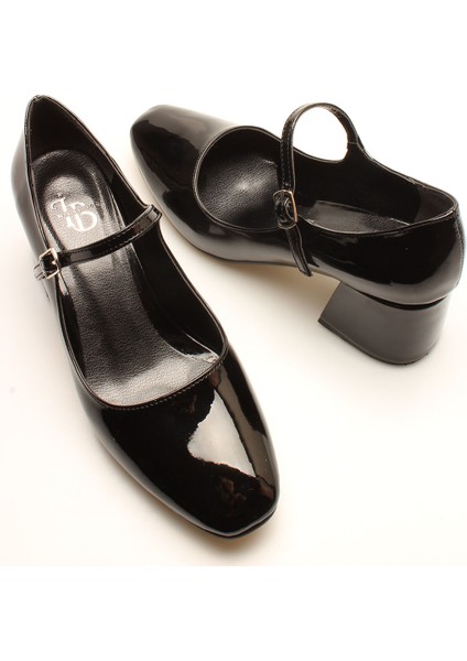 Idil Siyah Rugan Tek Bantlı Kadın Topuklu modelleri