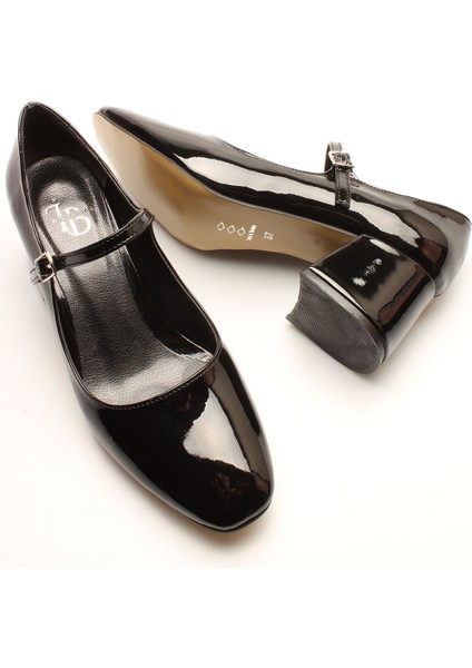 Idil Siyah Rugan Tek Bantlı Kadın Topuklu fırsatları