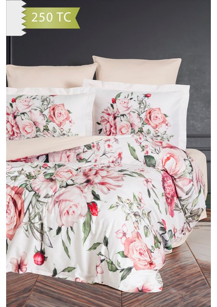 250 Tc Bambu Karışımlı Pamuk Saten Nevresim Takımı – Çift Kişilik - Vintage fiyatları