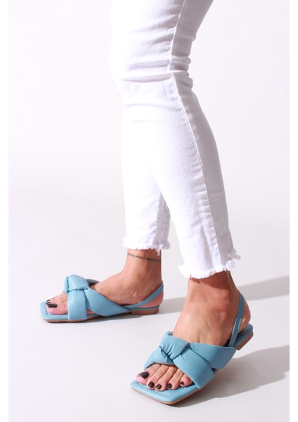 Idil Mavi Cilt Kadın Sandalet