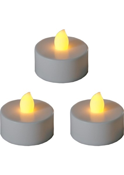 LED Işıklı Dumansız Pilli Mum 20 Adet Pil Dahil