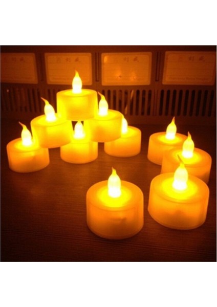 LED Işıklı Dumansız Pilli Mum 20 Adet Pil Dahil modelleri
