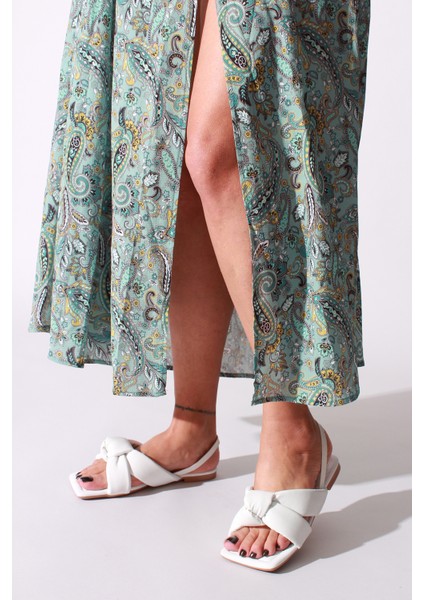 Idil Beyaz Cilt Kadın Sandalet