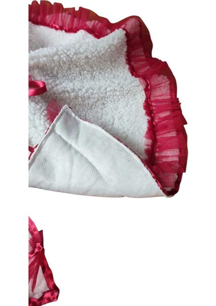 Yılbaşı Çam Ağacı Altı Örtüsü, Çam Ağacı Ayak Halısı Örtüsü, Kırık Beyaz Renk, Peluş, 55 cm modelleri