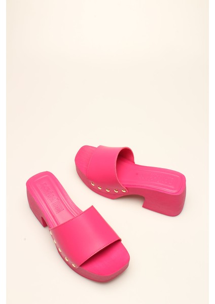 Idil Fuşya Cilt Kadın Takunya modelleri