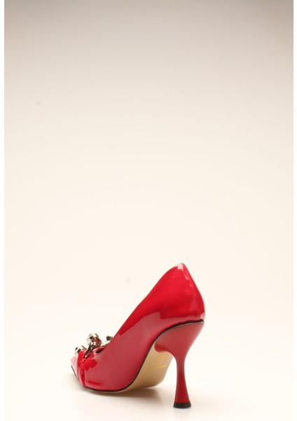 Idil Kırmızı Kırışık Rugan Kadın Topuklu fırsatları