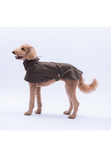 Haki Colombia Prime V2 Polarlı Orta ve Büyük Irklar Için Köpek Yağmurluğu Köpek Kıyafeti Su Geçirmez Yağmurluk